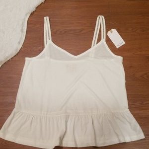 Roxy Roam Free XL Ruffle Crop Top Boho Festival